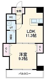名古屋市営東山線 千種駅 徒歩6分の賃貸マンション 2階1LDKの間取り