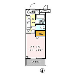 Ｐａｒｔｈｅｎｏｎ2 1階1Kの間取り