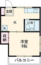サクラビア関（女性限定） 1階1Kの間取り