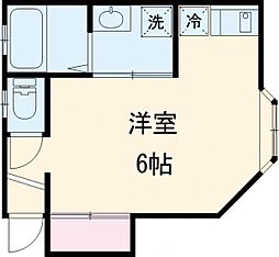 都営大江戸線 練馬春日町駅 徒歩8分の賃貸アパート 1階ワンルームの間取り