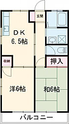 横浜市営地下鉄ブルーライン 港南中央駅 徒歩10分の賃貸アパート 3階2DKの間取り