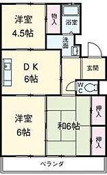 JR東海道本線 東刈谷駅 徒歩11分の賃貸マンション 3階3DKの間取り