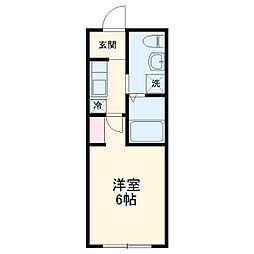 京急本線 上大岡駅 徒歩5分の賃貸アパート 1階1Kの間取り