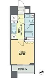 ベルファース戸越スタティオ 1Kの間取図画像