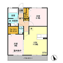 間取図画像 2LDK