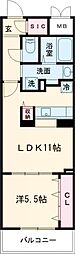京王線 八幡山駅 徒歩6分の賃貸マンション 1階1LDKの間取り