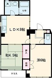 M・Eハウス 2LDKの間取図画像