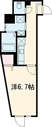 西武池袋線 富士見台駅 徒歩5分の賃貸マンション 3階1Kの間取り