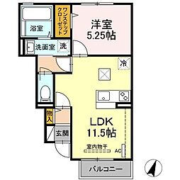 小田急小田原線 百合ヶ丘駅 バス9分 餅坂下車 徒歩5分の賃貸アパート 1階1LDKの間取り