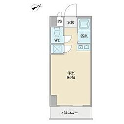 Ｖｉｔａ六番町 8階ワンルームの間取り