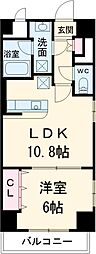 西武池袋線 桜台駅 徒歩2分の賃貸マンション 6階1LDKの間取り