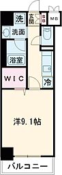 東京メトロ日比谷線 三ノ輪駅 徒歩8分の賃貸マンション 7階1Kの間取り