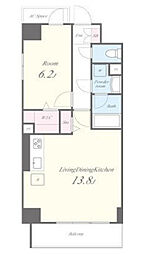 西武池袋線 練馬駅 徒歩10分の賃貸マンション 7階1LDKの間取り