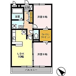 プラムビレッジ 2LDKの間取図画像