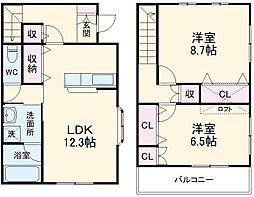 間取図画像 2LDK