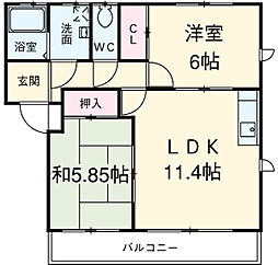 間取図画像 2LDK