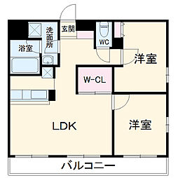 アーバンポイント高崎 7階2SLDKの間取り