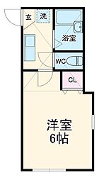ミラベル三春町 1階1Kの間取り