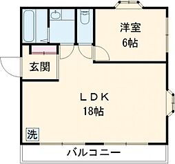 センチュリー21別館 2階1LDKの間取り
