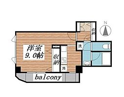 JR総武線 小岩駅 徒歩12分の賃貸マンション 3階1Kの間取り