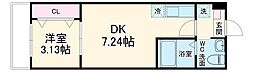 フィオーレ勝田台 3階1DKの間取り