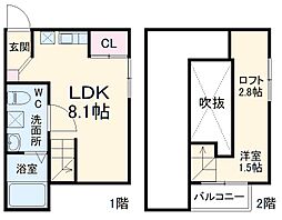ＲａｄＩＡｎｃｅ大和田 1階1Kの間取り