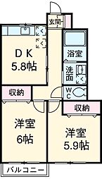 間取図画像 2DK