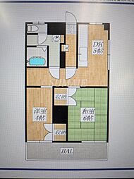 柴又ＳＴマンション 5階2DKの間取り