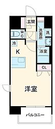 プレサンス名古屋STATIONアライブ 10階ワンルームの間取り