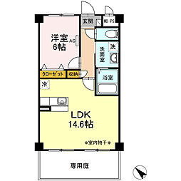 JR横浜線 橋本駅 バス19分 境橋下車 徒歩3分の賃貸マンション 1階1LDKの間取り