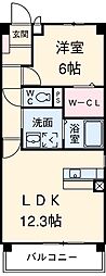 名古屋市営名港線 六番町駅 徒歩2分の賃貸マンション 1階1LDKの間取り
