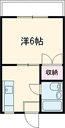 第2小川マンション 3階1Kの間取り