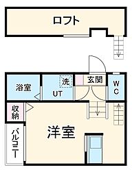 Ａｎｎｅｘ　ＣｏＣｏ 2階1Kの間取り