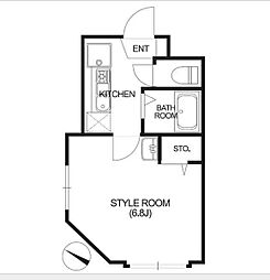 JR総武線 小岩駅 徒歩13分の賃貸マンション 3階1Kの間取り