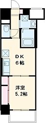 名古屋市営桜通線 太閤通駅 徒歩7分の賃貸マンション 4階1DKの間取り