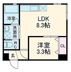 Ａｖａｎｃｅ名駅通 2階1LDKの間取り