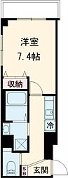 東京メトロ千代田線 綾瀬駅 徒歩10分の賃貸マンション 2階1Kの間取り