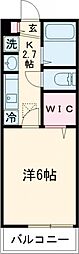 JR常磐線 金町駅 徒歩9分の賃貸アパート 1階1Kの間取り