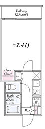 JR常磐線 亀有駅 徒歩9分の賃貸アパート 2階1Kの間取り