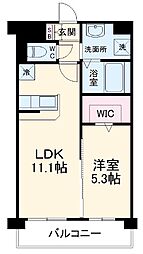 福岡市地下鉄空港線 東比恵駅 徒歩14分の賃貸マンション 5階1LDKの間取り