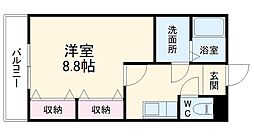 名古屋市営名城線 新瑞橋駅 徒歩5分の賃貸アパート 1階1Kの間取り