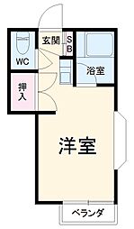 JR京浜東北・根岸線 鶴見駅 徒歩25分の賃貸アパート 1階ワンルームの間取り