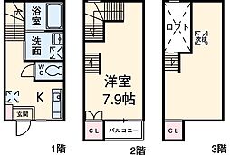 Ｌｉｂｅｒｔｙ　Ｈｉｌｌ 1階1Kの間取り