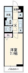JR埼京線 南与野駅 徒歩11分の賃貸マンション 2階1Kの間取り