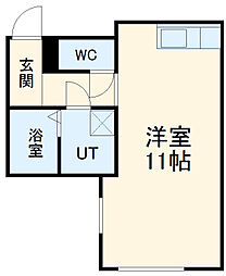 名古屋市営桜通線 車道駅 徒歩13分の賃貸アパート 3階1Kの間取り