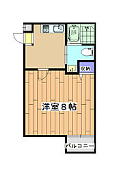 ハスラーＫＭ 3階1Kの間取り