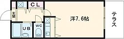 ハウス6 1階1Kの間取り