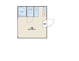 西武新宿線 沼袋駅 徒歩9分の賃貸アパート 1階ワンルームの間取り