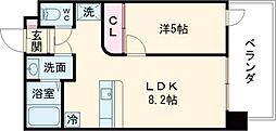 Ｅ−ｈｏｒｉｚｏｎ琉大前 2階1LDKの間取り