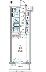 東京メトロ丸ノ内線 新中野駅 徒歩4分の賃貸マンション 2階1Kの間取り